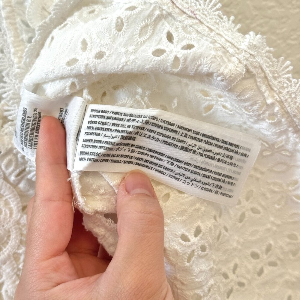 Abercrombie & Fitch White Eyelet Lace Tank Top Cami - Picture 4 of 5